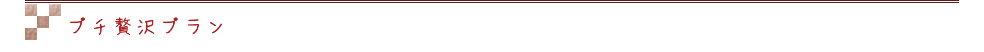 プチ贅沢プラン